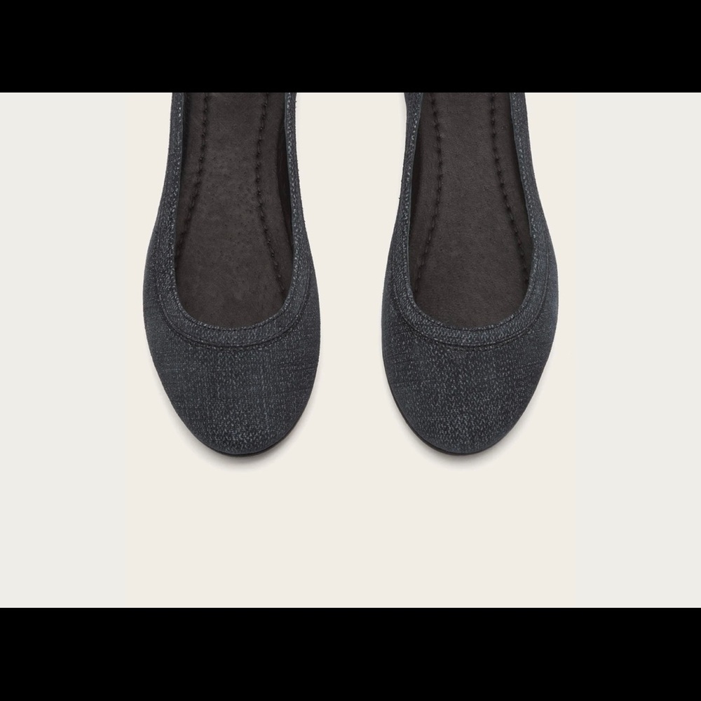 Frye Carson Charcoal Gray Ballet flats